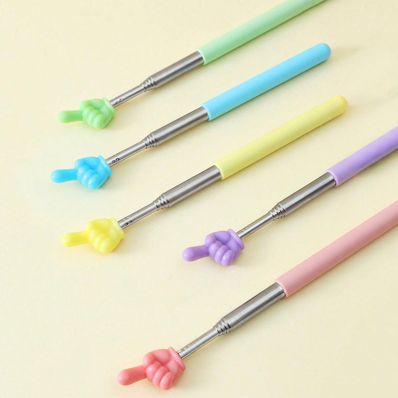1/3/5 Pcs Random Color Extendable Teacher Pointer Stick, Durable and Portable, Ideal for Office Meetings, Classroom Whiteboard, Teaching
