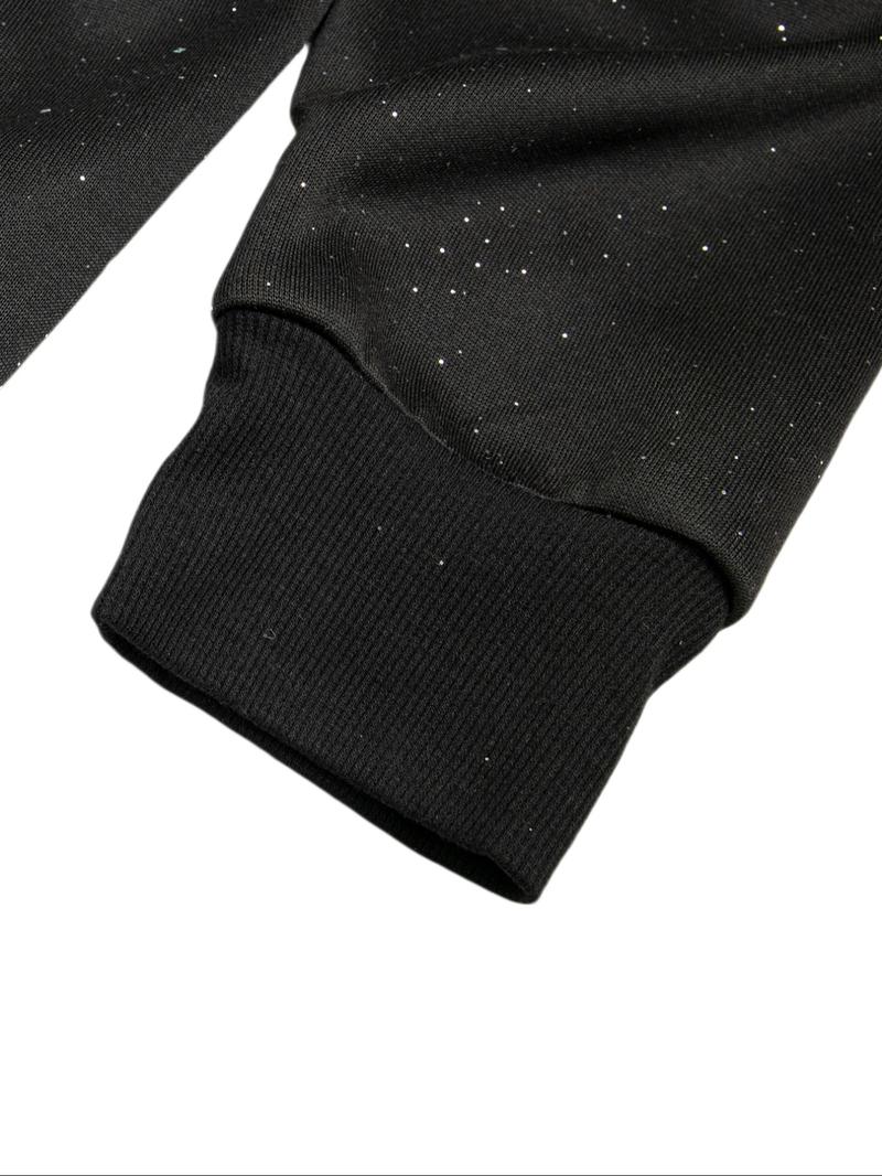 Men's Hooded Sweatshirt, Dark Gothic Cross Element Hooded Sweatshirt, Starry Sky Dyeing Process Pullover, Kangaroo Pocket,  Casual Regular Loose Drawstring Hooded Sweatshirt, Suitable For Daily Vacation Outdoor Wear, Fall Outfits & Winter Outfits