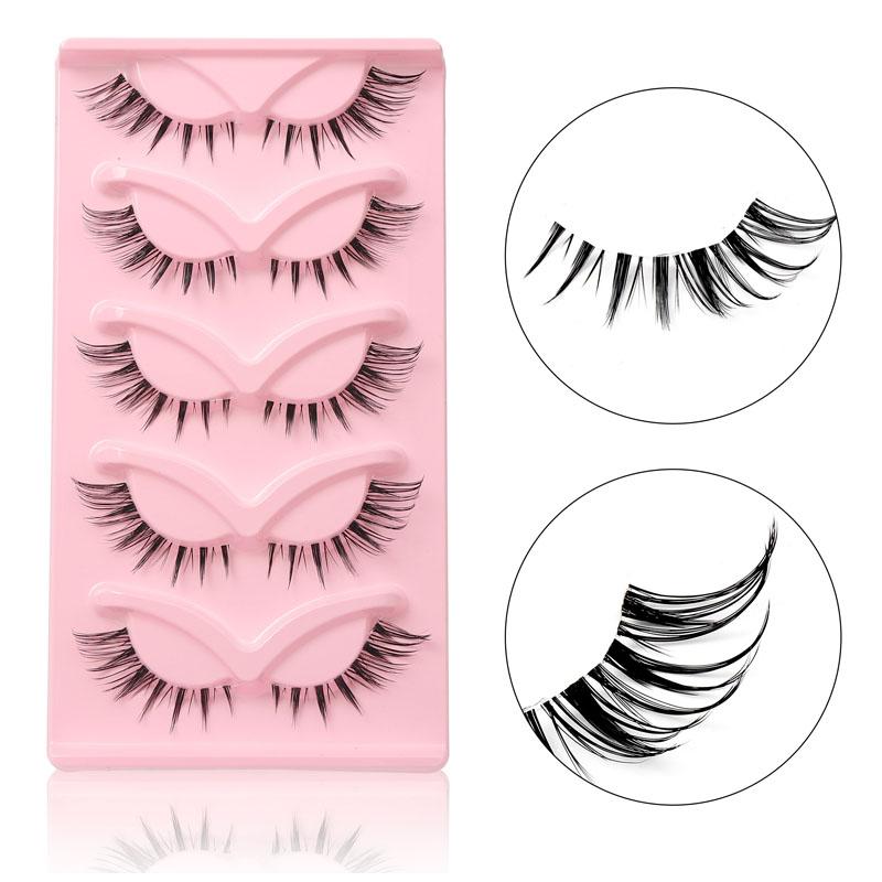 5 Pairs Long Lash False Eyelashes, Lightweight Soft Durable, Sexy Appeal, Suitable for Daily Use, Festive Parties