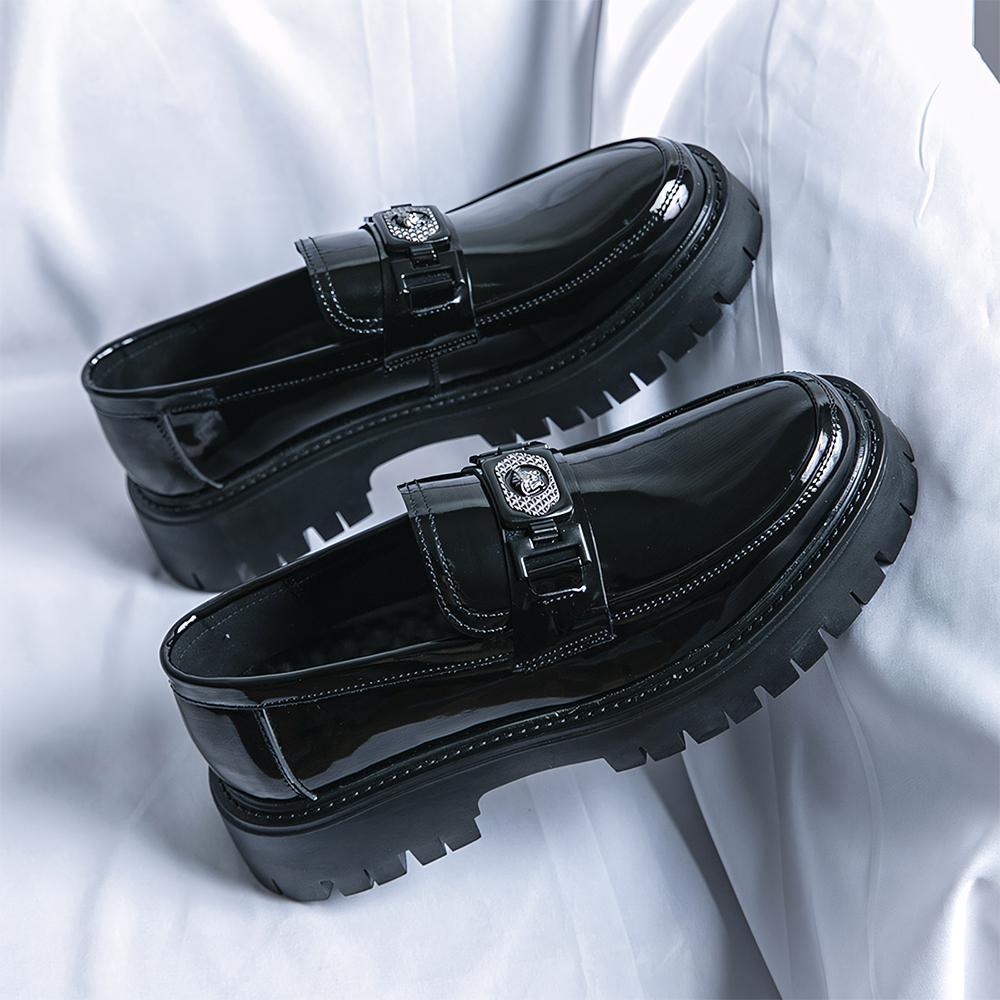 Men's Fashionable Casual Tassel Decor PU Leather Slipon Shoes Loafers Simple Design Elegant Plain Round Toe Loafers Business Style Temperament Flats for Daily Wear Tassel Shoes Gorgeous Appearance Spring Gift for Him Black Footwear Boy Women