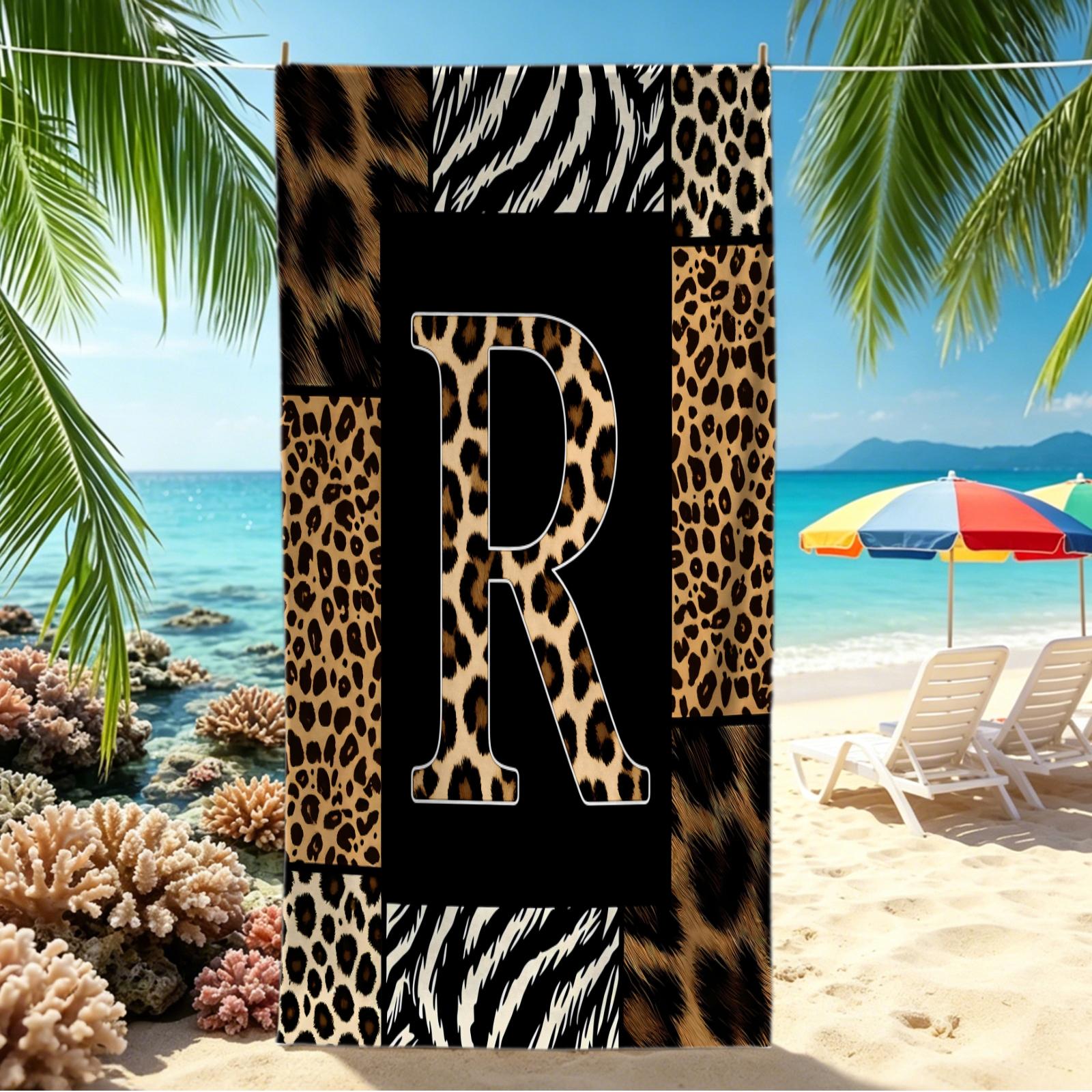 American‑Style Leopard‑Print Quick‑Dry “A‑Z” Beach Towel—Lightweight, Portable, and Space‑Saving. Perfect as a Pool Towel, Camping Towel, or Everyday Bath Towel, It’s an Essential Item for Beach Trips and Makes a Great Gift or Personal Purchase