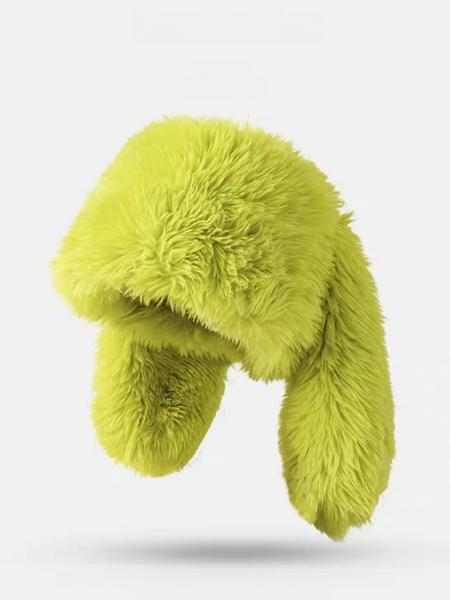 Cute Long Bunny Ear Plush Hat, Warm Ear Protection, Halloween Party Costume, Thickened Fisherman Cap, Fashion Street Accessory, Funny Bunny Hat