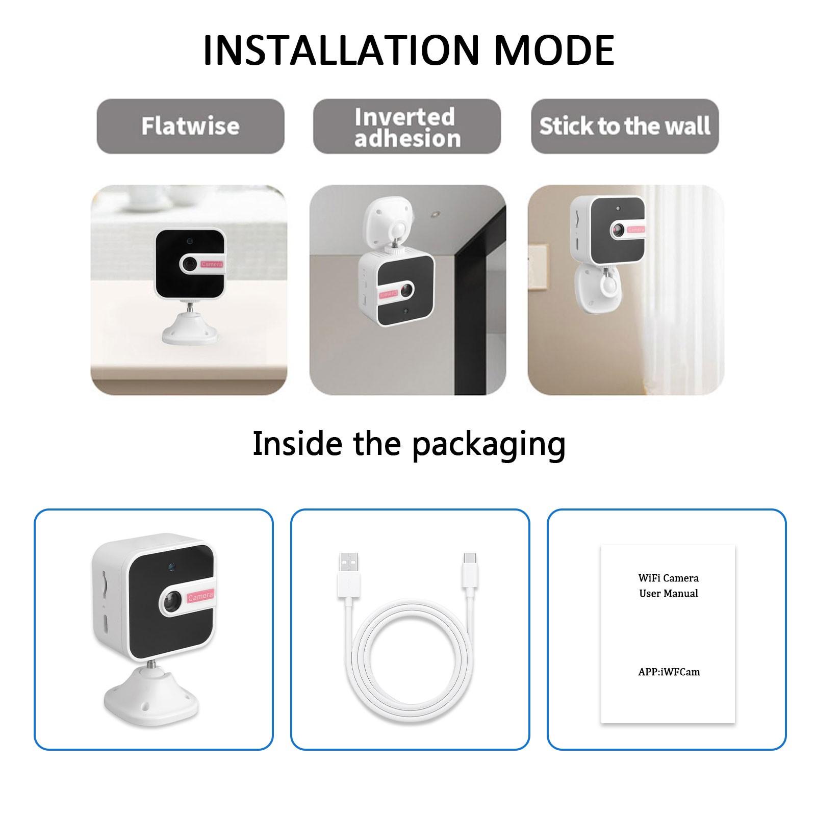 Wireless WiFi Home Security Camera with Night Vision, Motion Tracking, Wall Mount, Mobile App Live View for Indoor Monitoring – Smart Surveillance Camera for Home Security,  24/7 Security Monitoring, App Control, Easy Installation