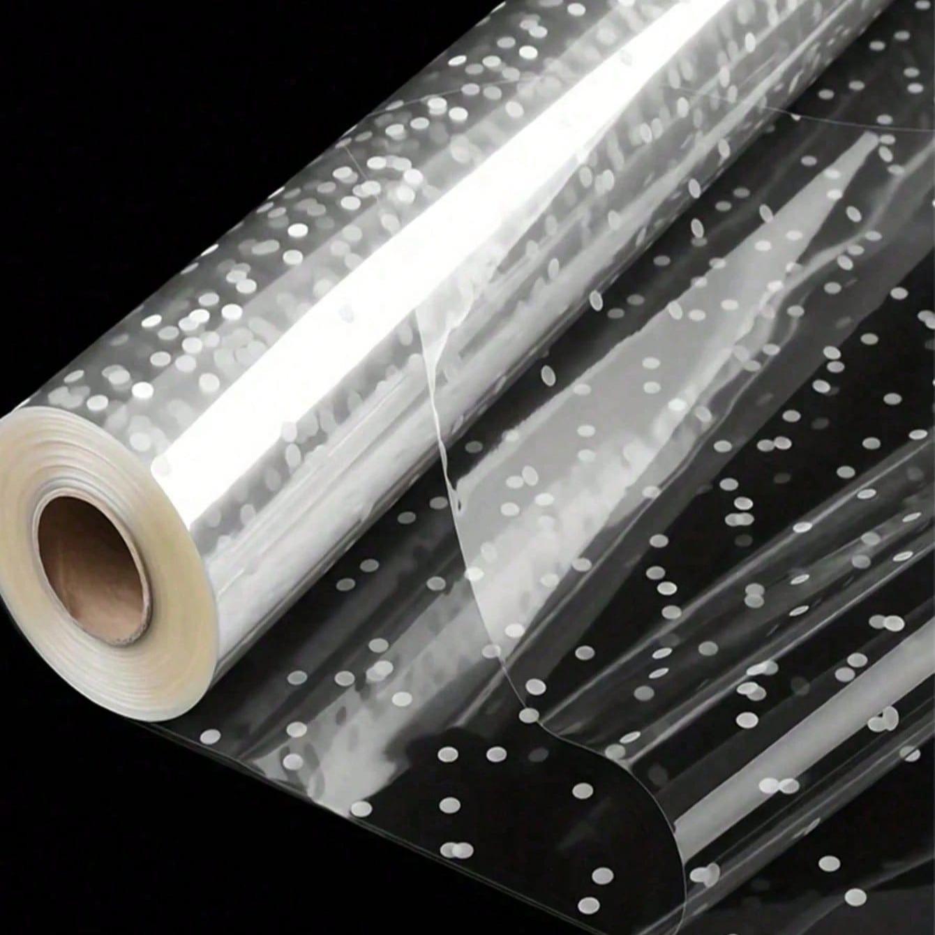 30m Transparent Plastic Packaging Paper Roll, Wide Clear Film for Gifts, Bouquets, Food, Baskets, DIY Crafts, Holiday Decorations