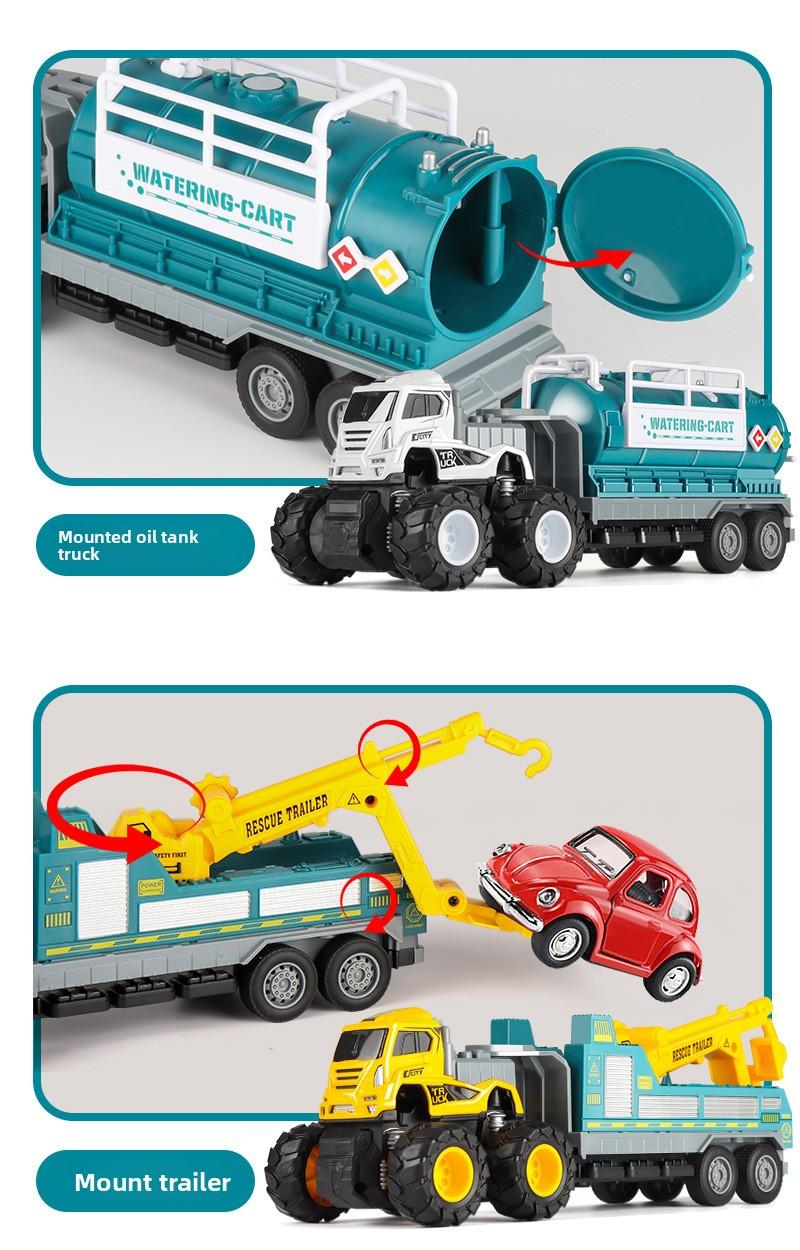 Creative gifts, toy cars, inertia container truck trailers, car model sets, Children's Day gifts, children's toy cars, toy cars, toy cars.