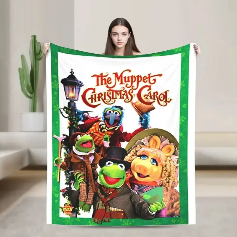 The Muppet Christmas Carol 20th Anniversary Muppet Show Flannel Blanket  Novelty Throw Blankets for Home Bedspread