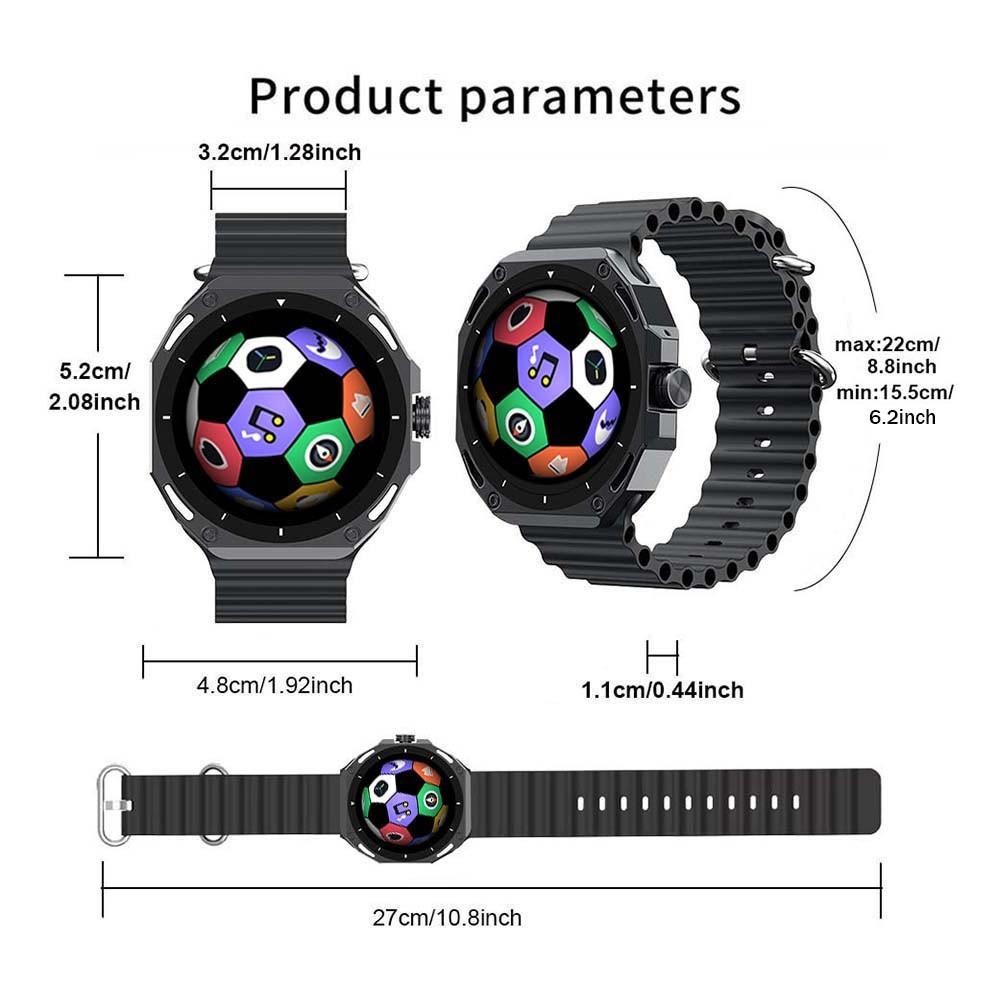 Style 1.52 Inch Smart Watch HD Screen Watch Making Women Watches Festivals Health Tracker Sport Modes Notification Reminder Voice Assistant Motion Trajectory Men Smartwatches Business