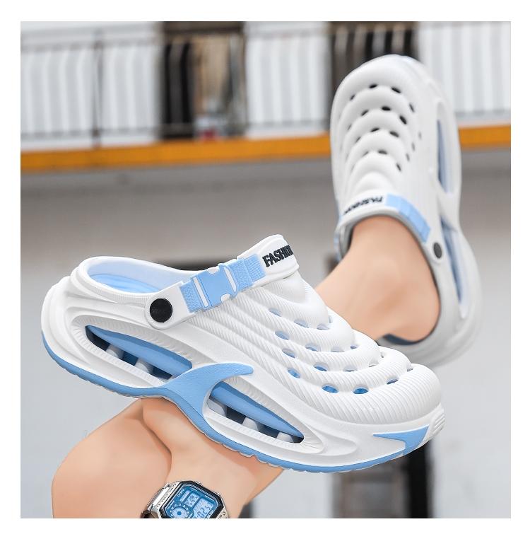 3 Color Functional Hole Slippers, Thick Sole Breathable One-Step, Fashion Woven Strap, Unisex Outdoor Casual Cool Sandals