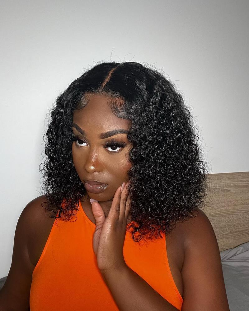 Short Bob Glueless Wigs Ready To Wear Deep Wave Curly Wigs Human Hair Wet and Wave 6x4 HD Lace Closure Wig For Women Pre Plucked 180% Short Bob Glueless Wigs Ready To Wear Deep Wave Curly Wigs Human Hair Wet and Wave 6x4 HD Lace Closure Wig For Women Pre Plucked 180%