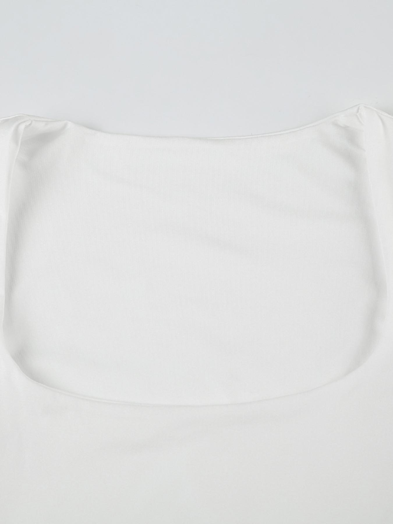 Women's Plain Square Neck Tank Top, Casual Fit Sleeveless Crop Top, Summer Clothes Women, Lady's Clothing for Daily Wear, Womenswear