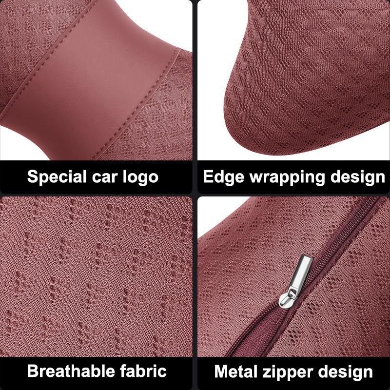 1pc Car Ice Silk Headrest, Breathable Neck Pillow, Lumbar Support Pad, Interior Accessories, Car Seat Headrest, Auto Accessories, Automotive