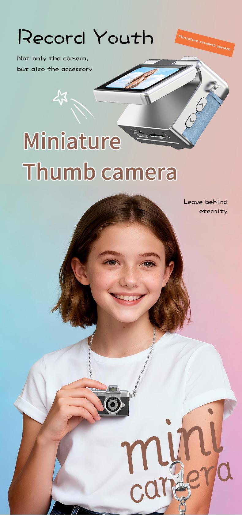 Mini Keychain Digital Camera for Students, FHD Recording with Small IPS Screen, AVI Format - Ideal for Travel, Study, and Concerts - Suitable for Photography Enthusiasts