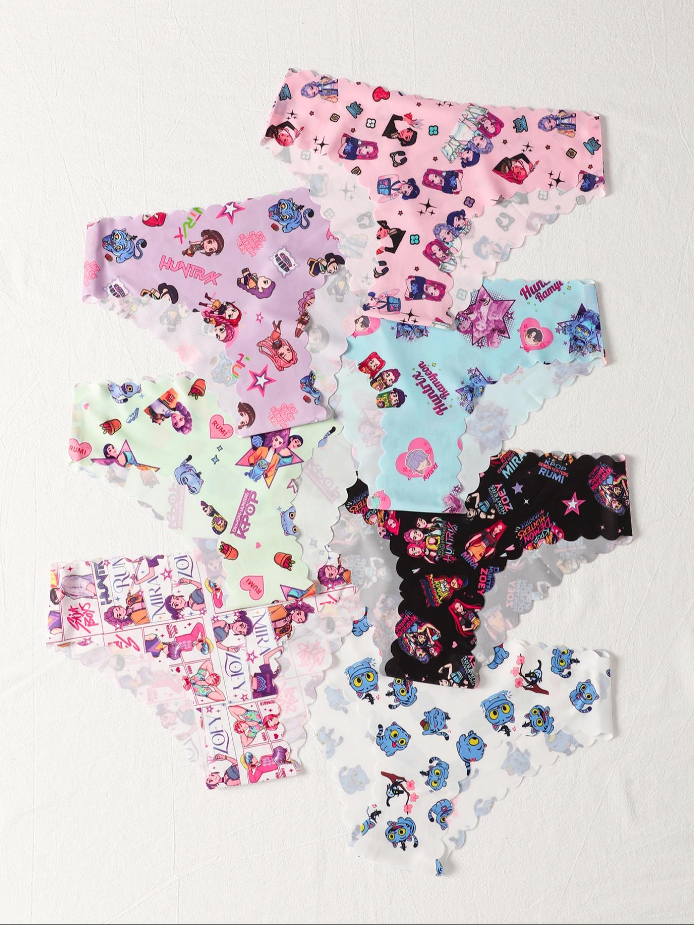Women's Fitted Plaid Print Underwear Set, Casual Style, Moderate Fabric Thickness, All Seasons Wear, Ultra-Thin & Breathable Design, Panties