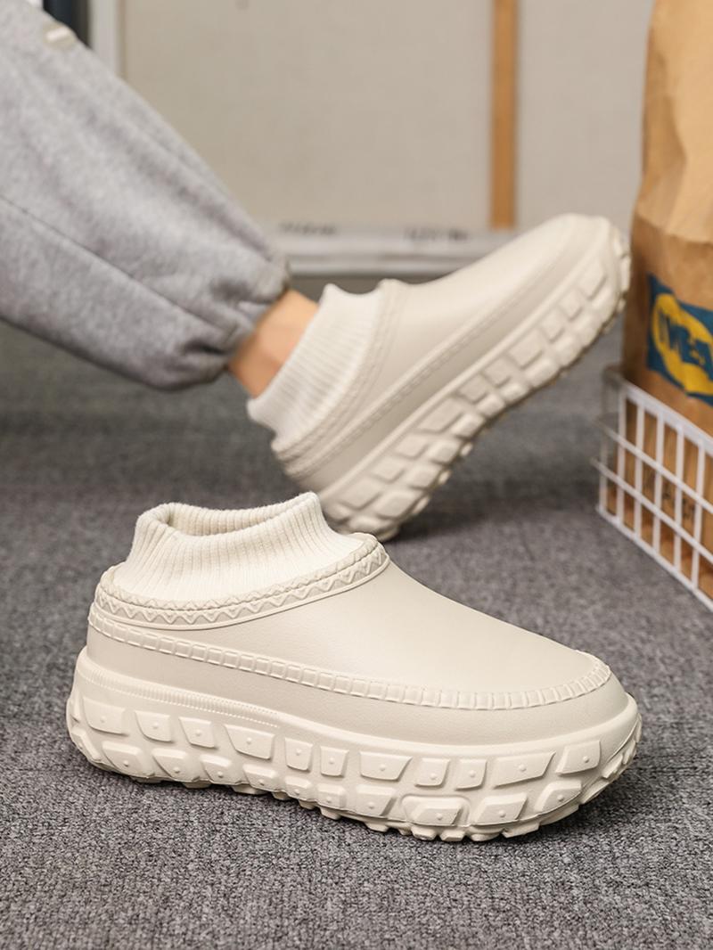 Unisex Fall & Winter Warm Eva Slippers, Thickened Insulated Lining, Anti-Slip Sole, Comfortable Garden Shoes, Ideal for Outdoor Hiking, Outdoor Walking Shoes