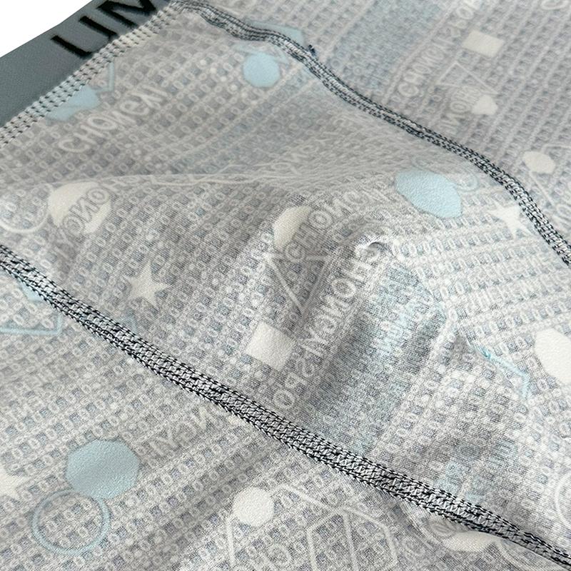 KJFISTMU 16-piece men's boxer briefs set, graffiti print, stylish underwear, comfortable, soft, and breathable. Cloud-like soft touch, silky fit, suitable for sports and workouts, wearable in all seasons. Men's apparel. Fabric for men's clothing.