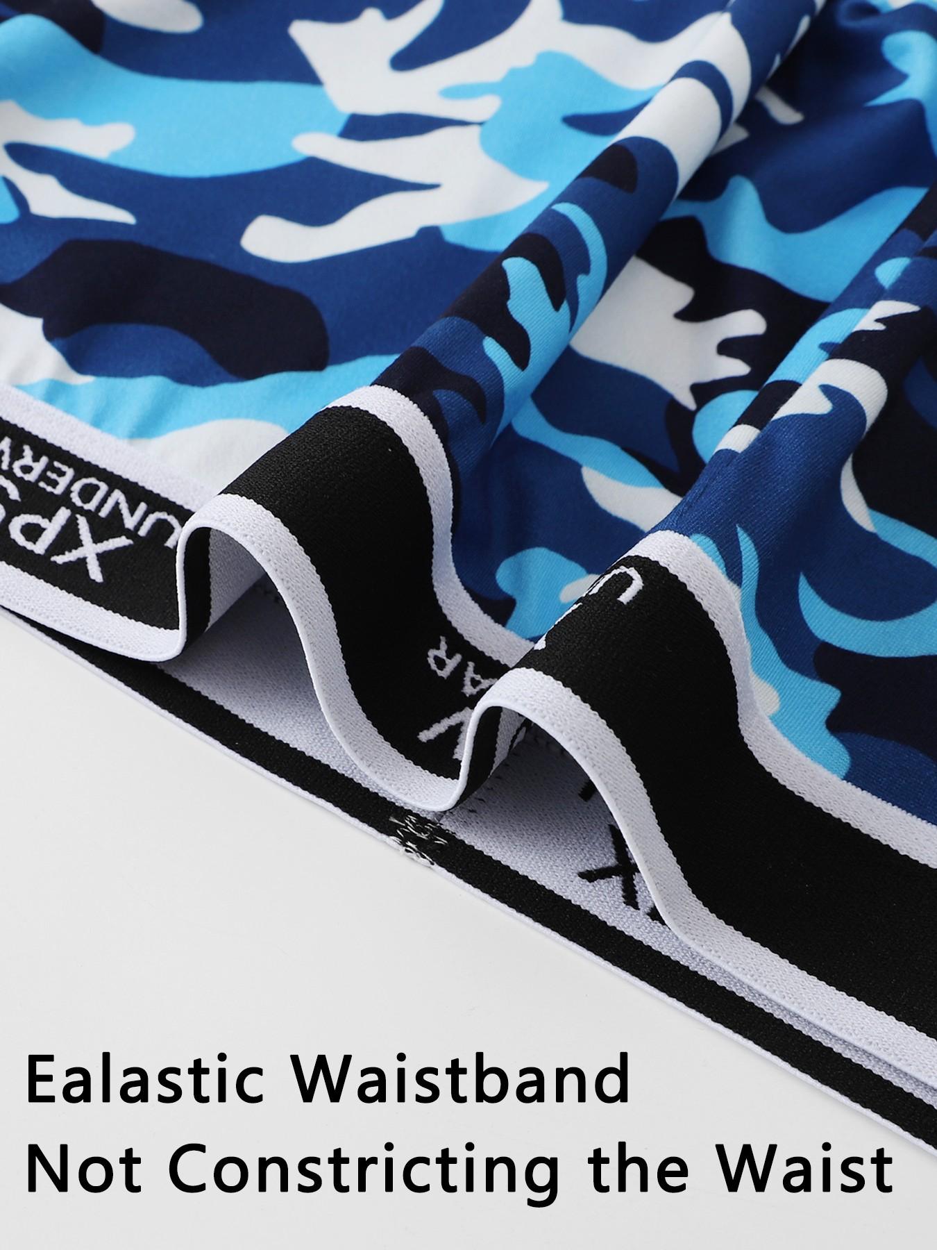 Full of street style! Men's trendy camouflage boxer briefs, durable and resistant to wear without deformation, a must-have for sporty fashion men.