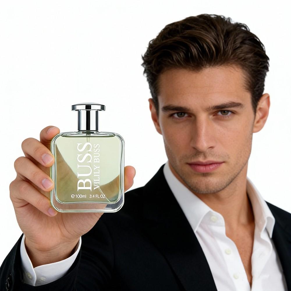 Elite BUSS Men's Cologne, 100ML, Long-Lasting Woody Fragrance, Apple, Mint, Sage, Cinnamon, Patchouli, Ideal Gift for Holidays