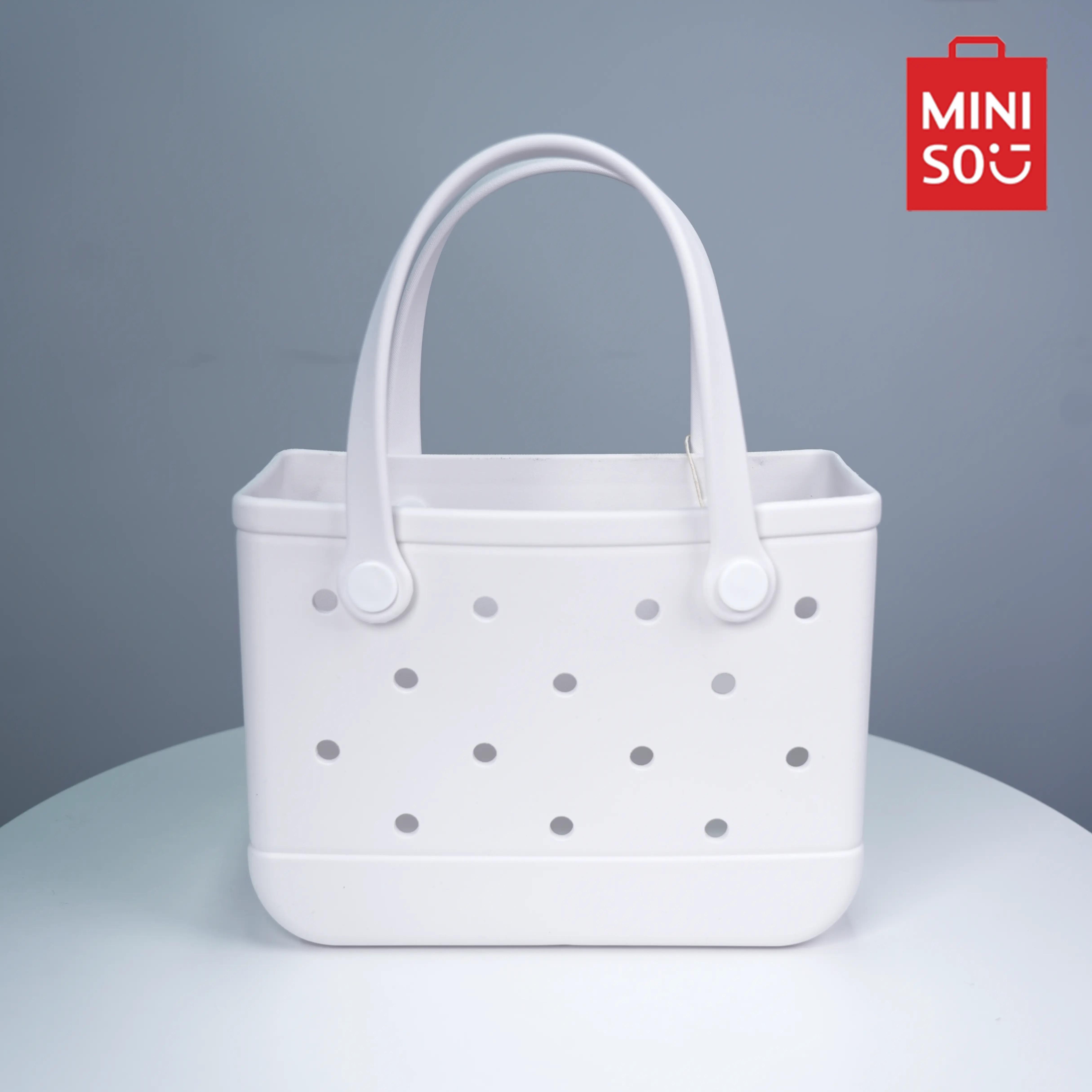 【Easter Gift Handbag】Miniso Easter Egg Hunt Bag  Classic Stylish Tote Bags with Handle Easter Gift Basket For Kids Family Party Picnic Gathering with Friends