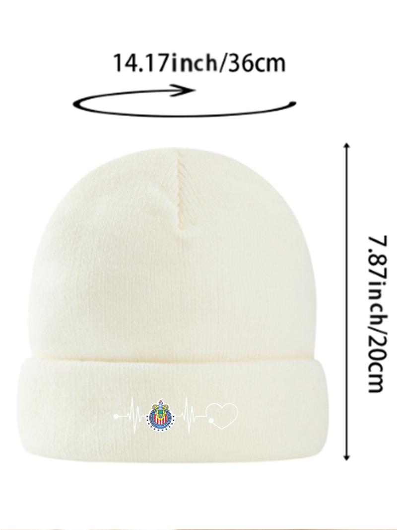 Chivas de Guadalajara Mexican Soccer Team I Heart 2026 new model Multi Color Soft Fabric Winter Cap Warm Cozy Unisex Knit Hat with Universal Fit, Versatile Headwear for All Genders & Cold Weather Graphic Hat