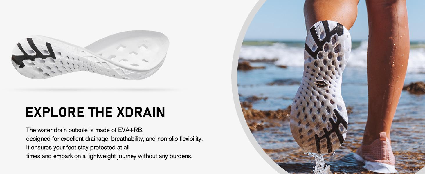 Aleader Women's Mesh Breathable Slip-on Watershoes Non-slip and Comfortable Suitable for Vacation Beach Creek Surfing