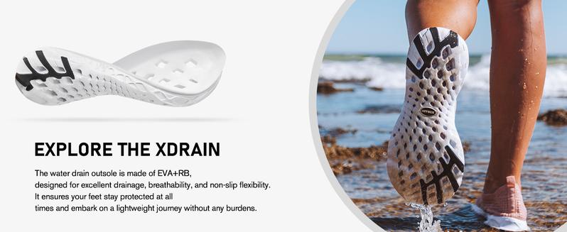 Aleader Women's Mesh Breathable Slip-on Watershoes Non-slip and Comfortable Suitable for Vacation Beach Creek Surfing