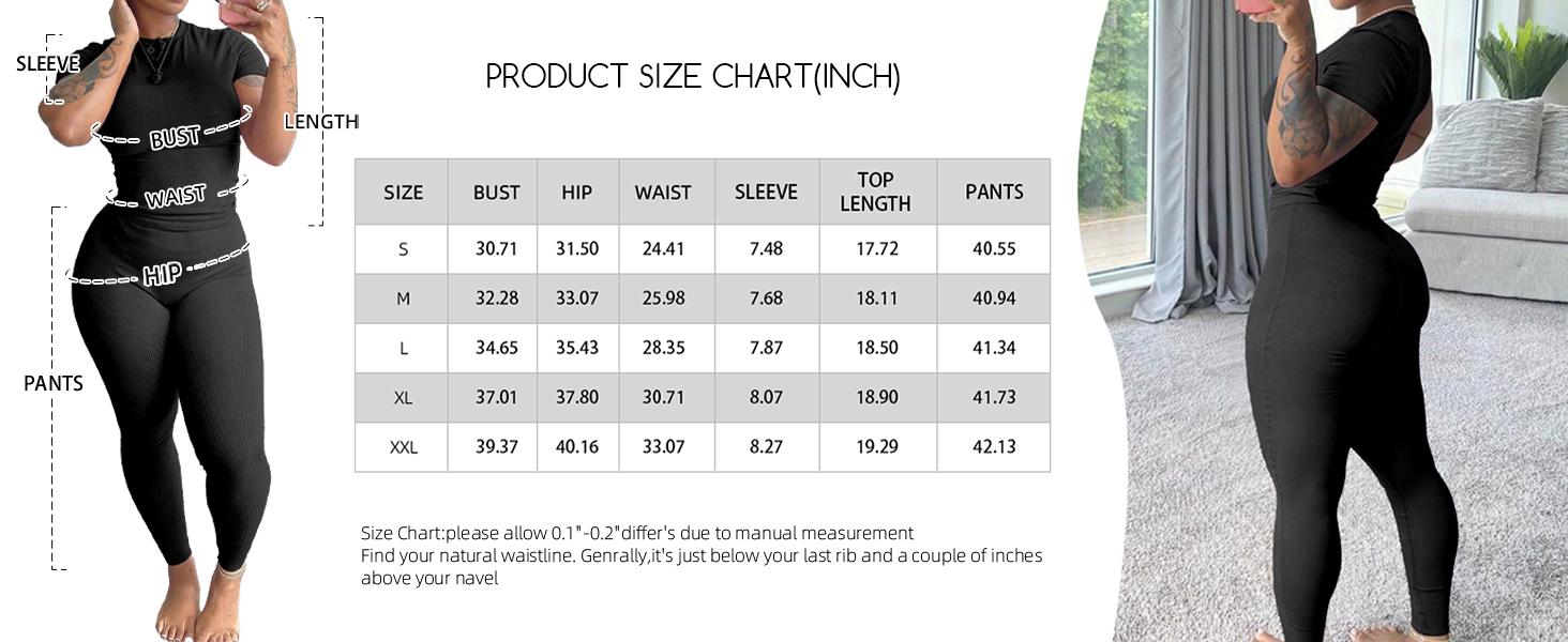 Women Two Piece Outfits Workout Sets Ribbed Casual Jogging Suits Short Sleeve Tracksuits