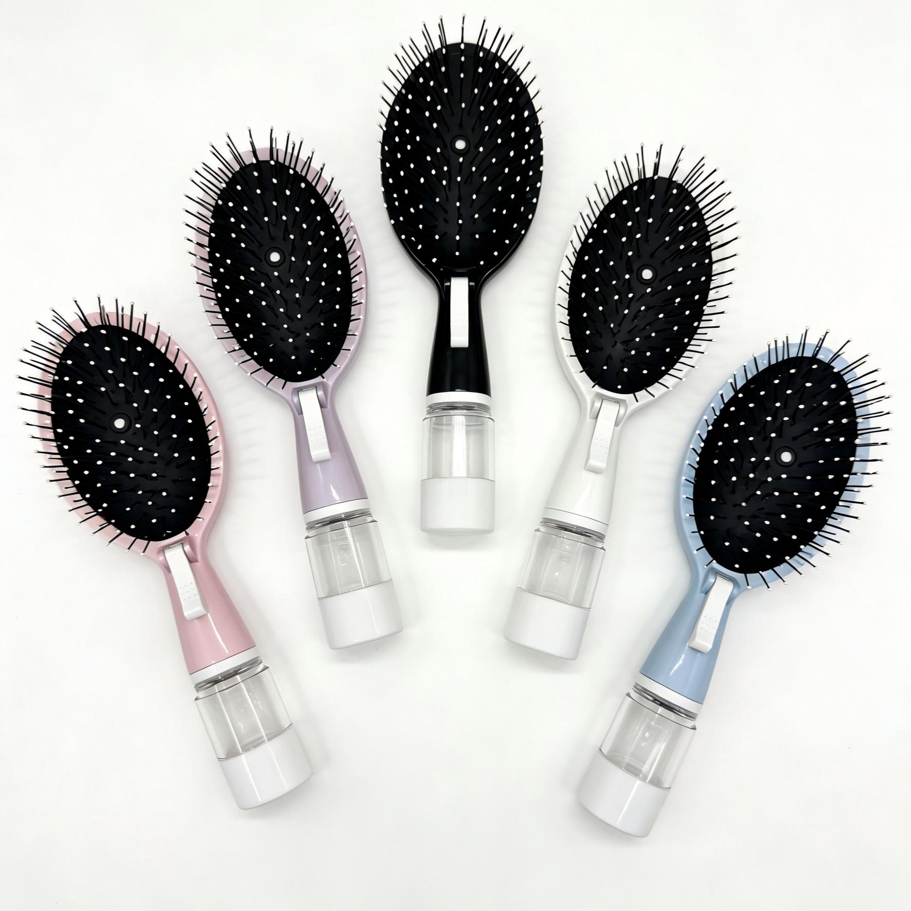 Two-In-One Spray Cushion Comb with Mist Function, Anti-Static Detangling Brush, Dry Wet Use Scalp Massager, Professional Hair Styling Tool, Anti Static Hairbrush, Anti Tangle Brush