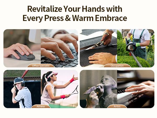 COMFYTEMP Hand Massager with Heat for Hand Relax, Gifts for Women Men
