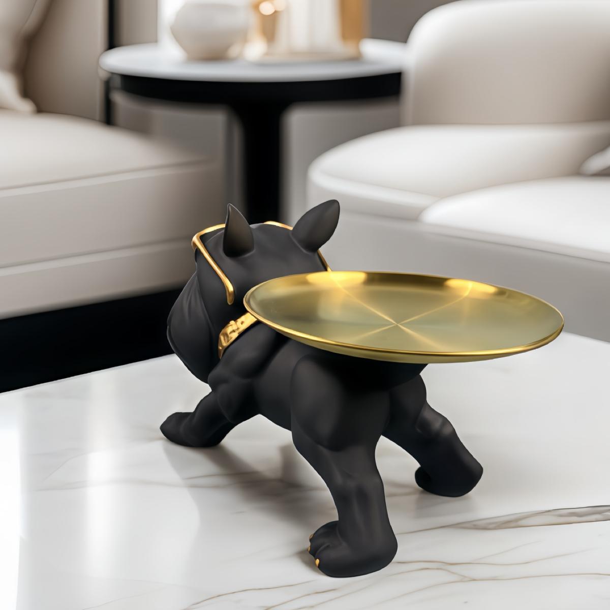 Large Mouth Bulldog Storage Figurine, Art Resin Dog Sculpture, Home Office Cafe Decor, Perfect Holiday Gift