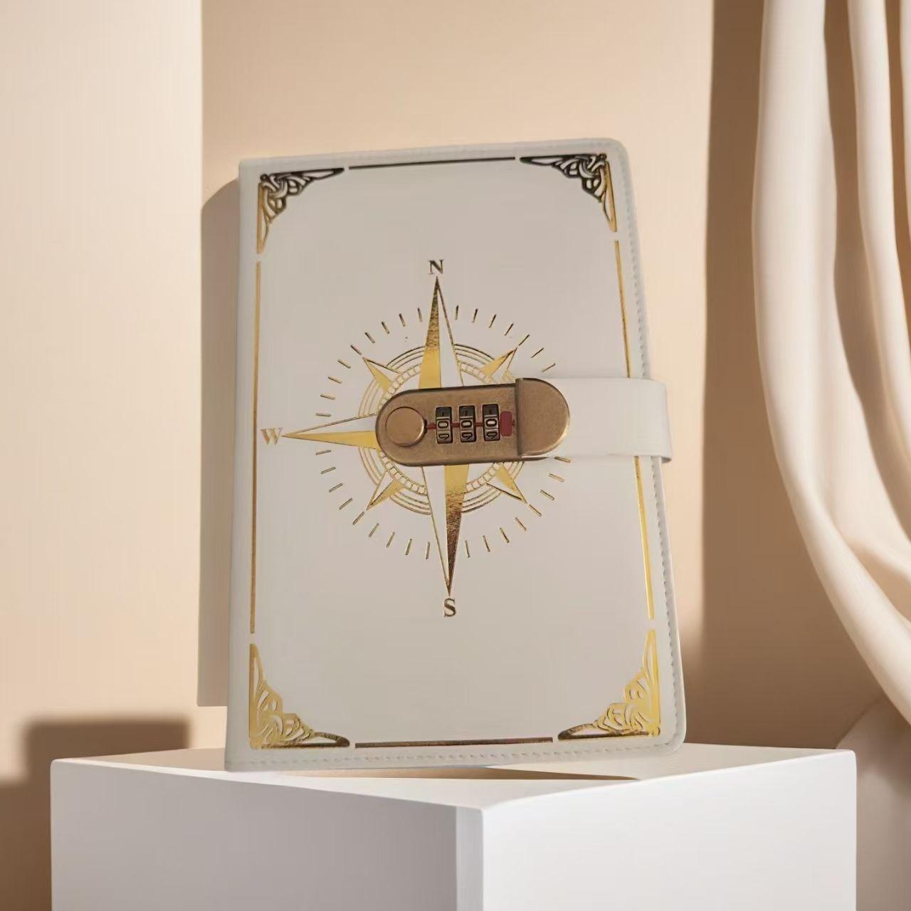 A5 Vintage Lockable Password Notebook, Minimalist Student Creative Journal, Adjustable Password, Privacy Protection, Retro Design