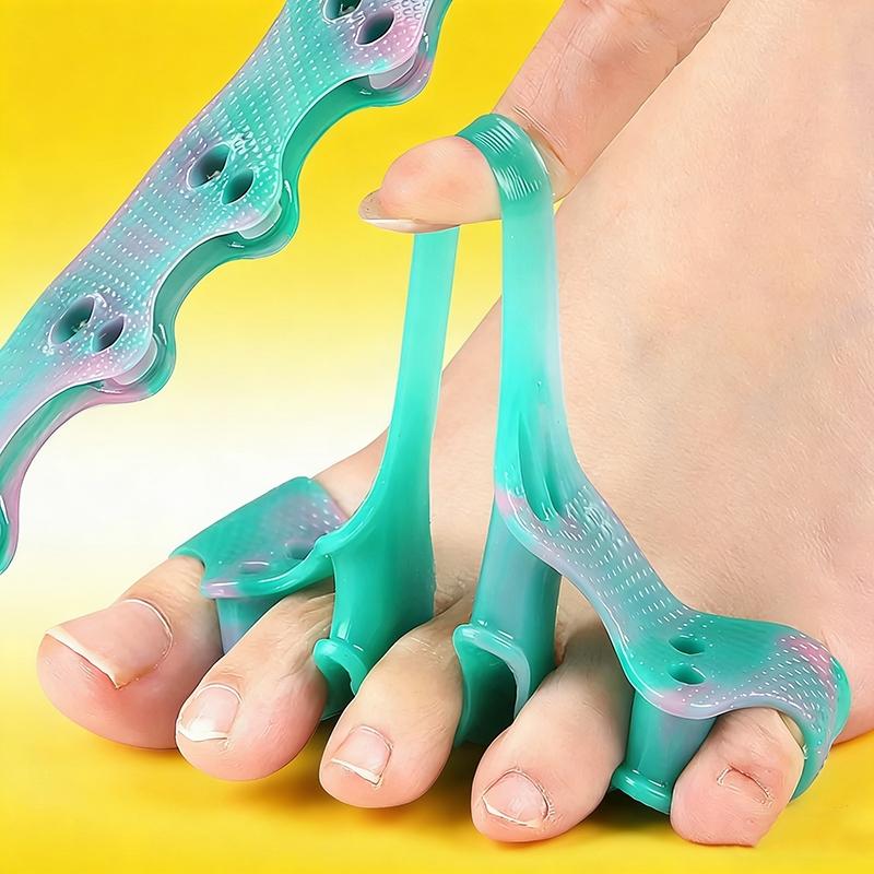 Five-Hole Toe Spreader Cushion, Colorful Toe Separator for Hallux Valgus & Overlapping Toe Relief