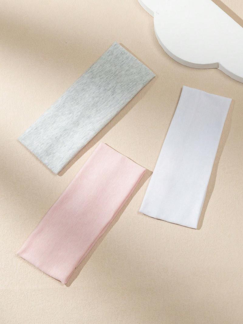 Solid Color Hair Band, High Stretch Hair Band for Women & Girls, Sweat Absorbing Hair Band for Face Washing, Sports Headband for Yoga, Fitness, Elastic Headband