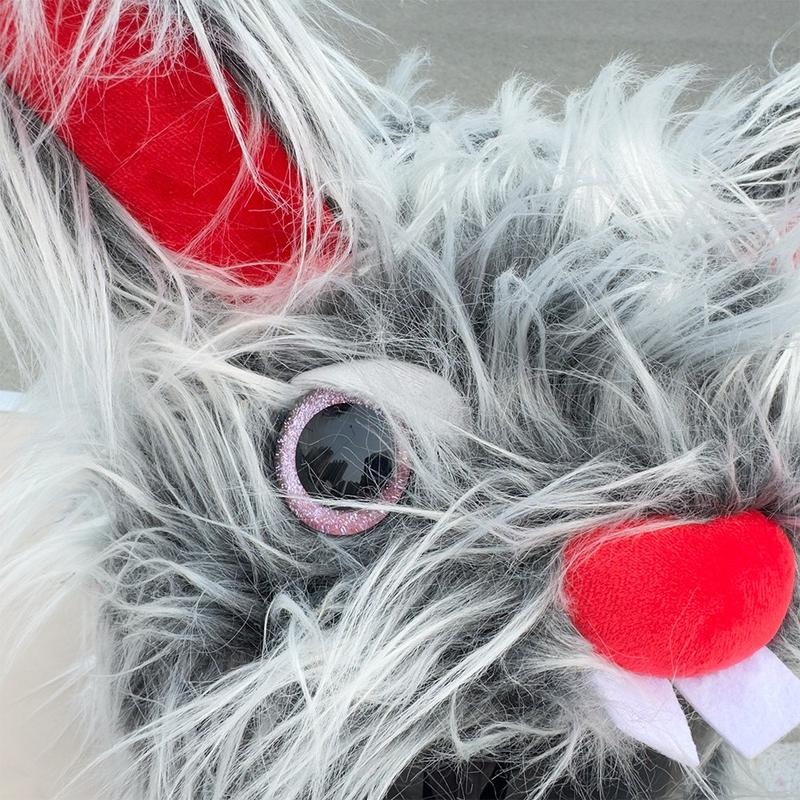 1pc Plush Helmet Cover, 3D Anime Design, Rabbit Shape, Cartoon Style ...