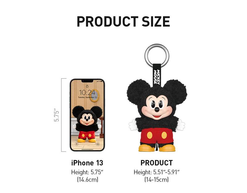 POP MART Mickey Family Cute Together Keychain Series Figures Blind Box, Collectible Toys, Valentine’s Day Gifts
