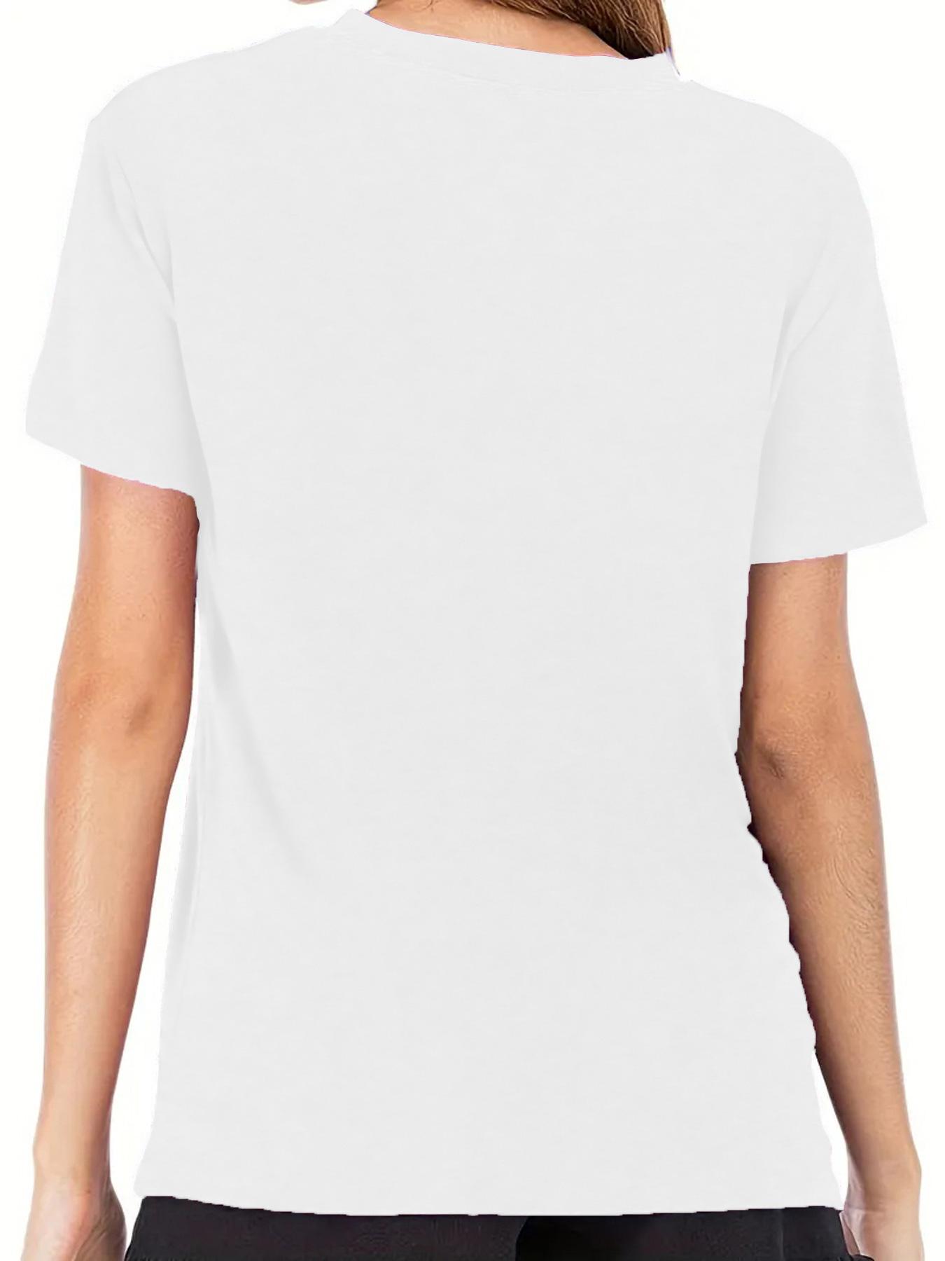 Women's Journey Don't Stop Believin' Print Round Neck Graphic Tee, Vintage Trendy Casual Short Sleeve Crewneck T-shirt for Daily Wear, Ladies Summer Outfit