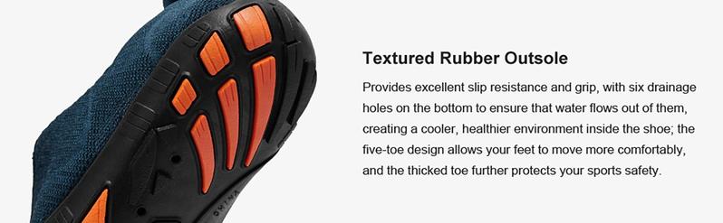 HIITAVE Men 5 Wide Toes Barefoot Lightweight Breathable Water Creek Shoes Beach Aqua Quick Dry for Outdoor Sport Hiking Swiming Surfing