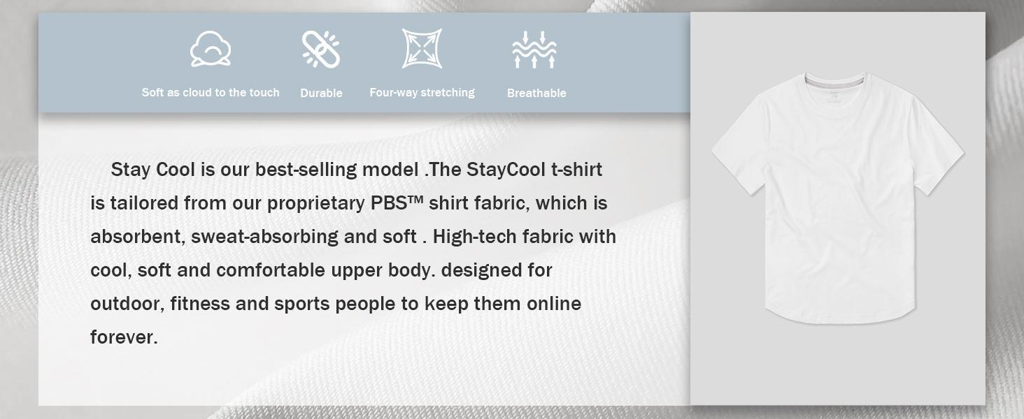 Fioboc StayCool 2.0 Curve-Hem Tee, Men's Moisture-Wicking, Quick Dry T-Shirt for Gym, Running & Casual Workouts,Stretch Fabric, Wrinkle Breathable Activewear Athletic Mesh Fioboc StayCool 2.0 Curve-Hem Tee, Men's Moisture-Wicking, Quick Dry T-Shirt for Gym, Running & Casual Workouts,Stretch Fabric, Wrinkle Breathable Activewear Athletic Mesh