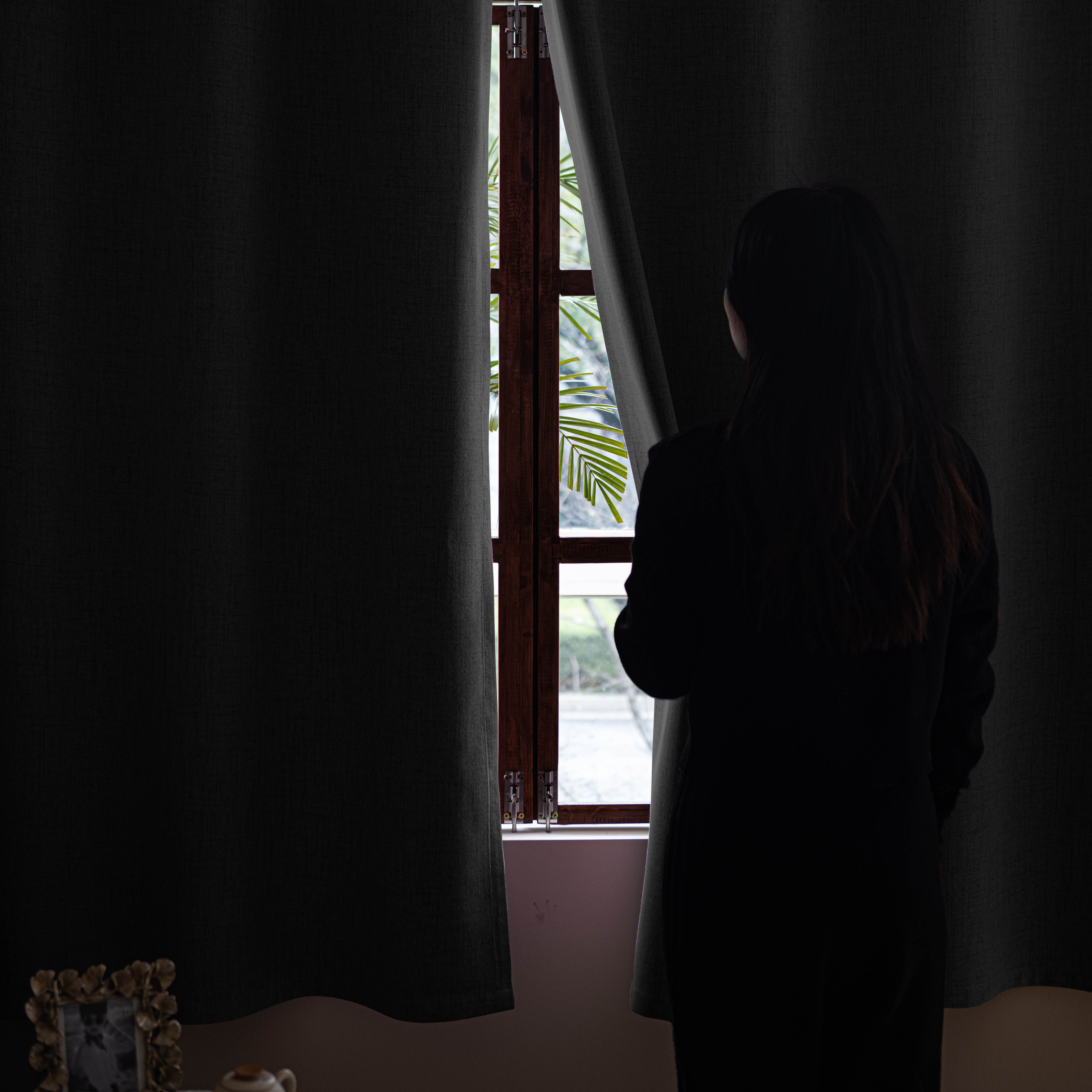 100% Light Blocking Sunscreen Curtains, Indoor Dark Cotton Polyester Fabric with Lining, Modern Romantic Simple Style for Bedroom Living Room