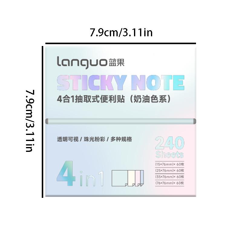 Transparent Pull-Out Sticky Notes, High Aesthetic Design, Ideal for Student Error Correction, Office Marking Stickers, Sticker Sheets, Daily Reminder Labels
