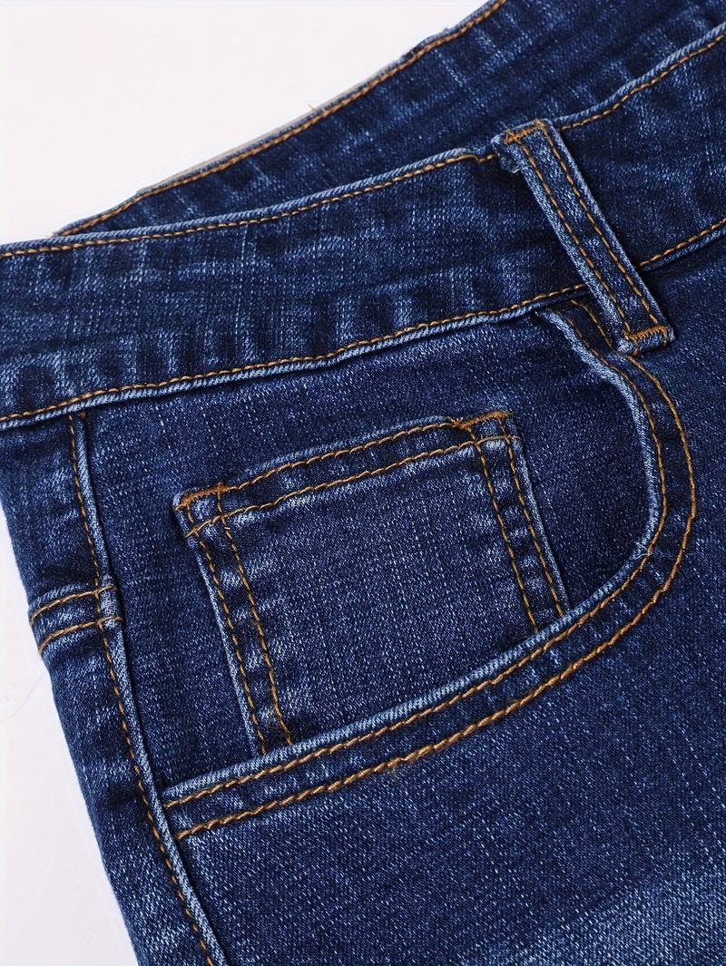 Men's slim-fit jeans - elasticated for comfort and easy daily wear - versatile long pants