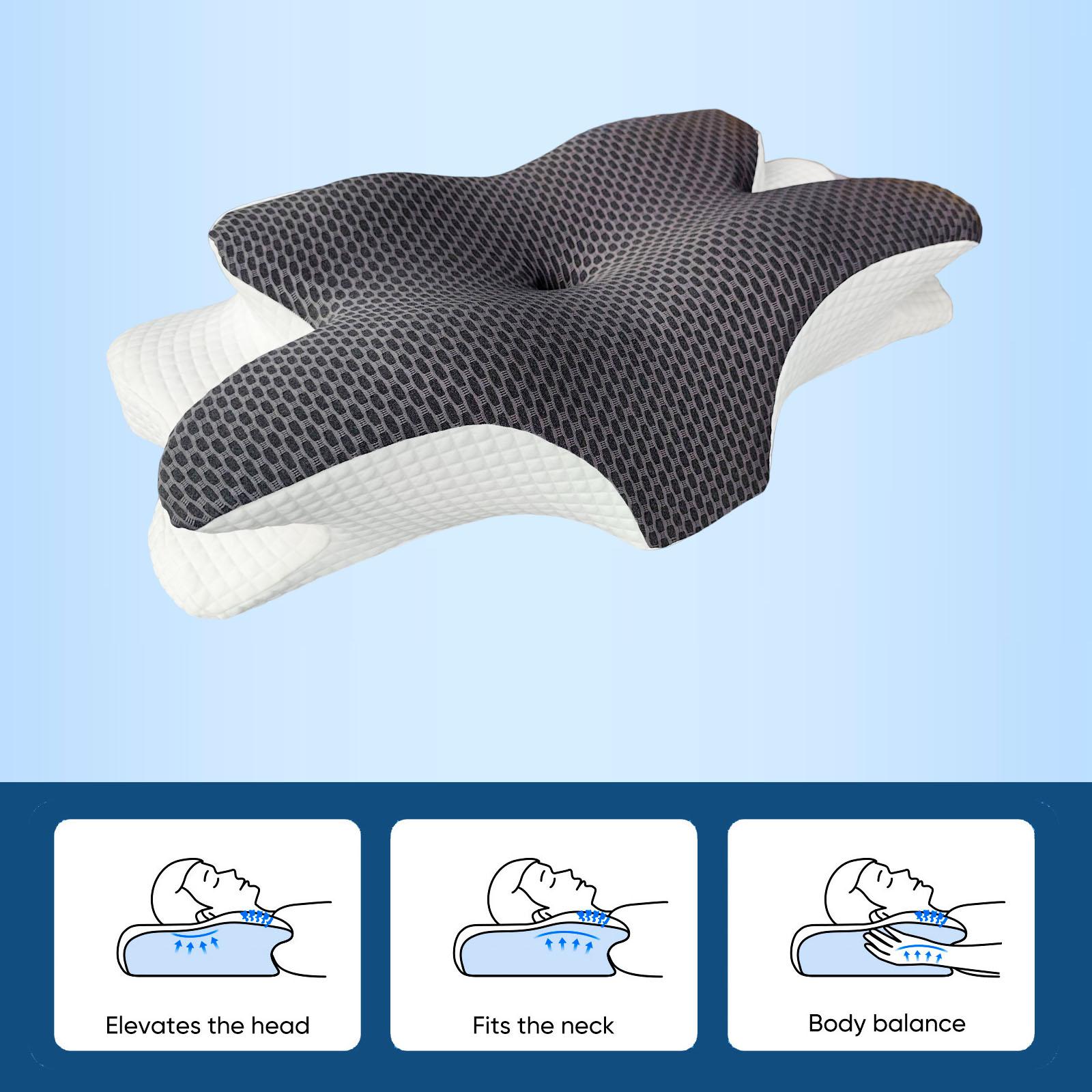 Premium breathable neck pillow for side and back sleepers, supportive memory foam bed pillow for ultimate comfort. Sleep aid, sleep pillow, Christmas gift, holiday gift
