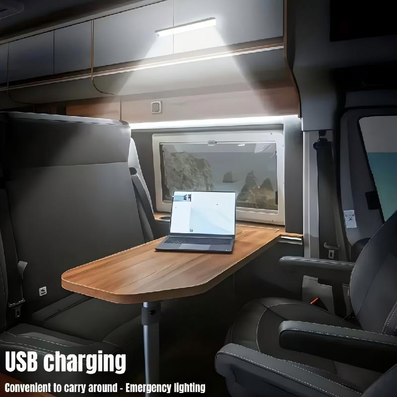 Smart Motion Sensor LED Strip Light, Wireless Magnetic Self-Adhesive Installation, USB Rechargeable Cabinet Drawer Night Light