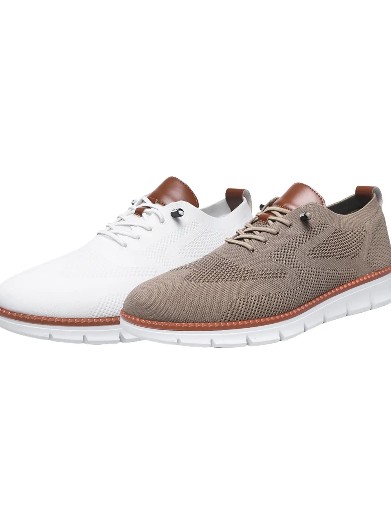 Men's Business Low Top Minimalist Sneakers, Casual Breathable Comfortable Formal Shoes, Fashionable Lightweight Shoes for Daily Wear