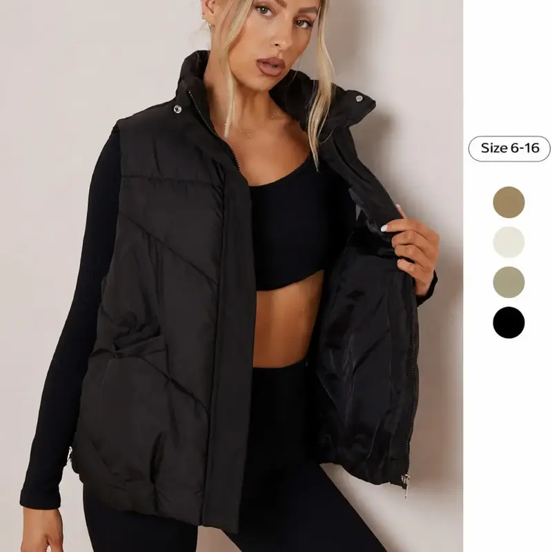 Women's Casual Loose-Fit Vest Jacket, Thick Woven Fabric, Fall & Winter Festival Style, Comfortable Daily Wear Outerwear