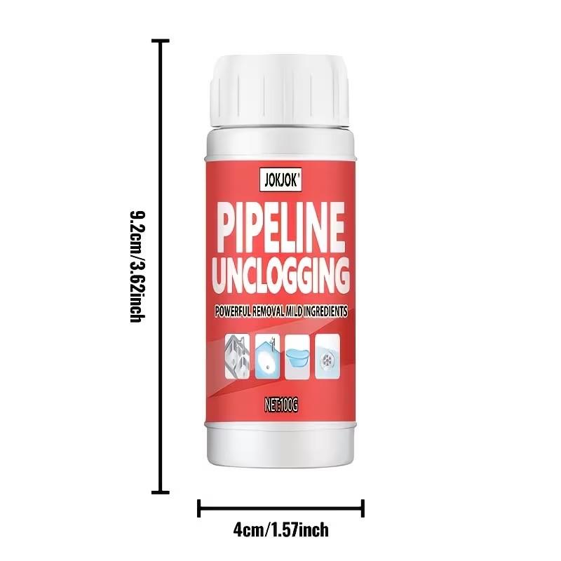 Drain Pipe Cleaning Set, Powerful Unclogging Solution, Safe Formula for Toilets, Bathrooms and Kitchens, Quick Blockage Removal, Drain Cleaner Powder