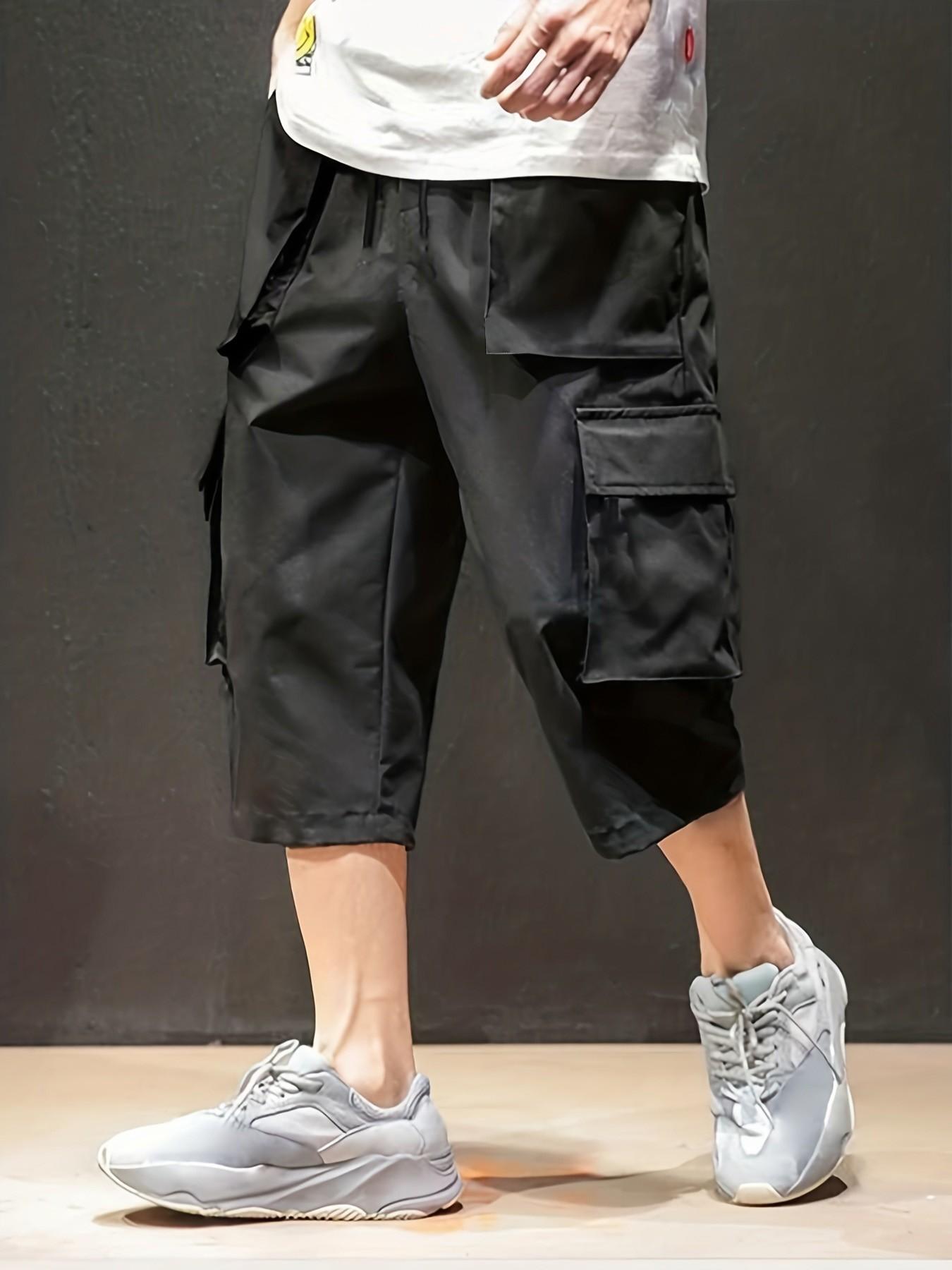 Men's Workwear Shorts Multi-Pocket Seven-Inch Pants, Casual Street Shorts, Casual Summer Wear, Comfortable and Practical, Ideal for Daily Use, Casual Fit Shorts