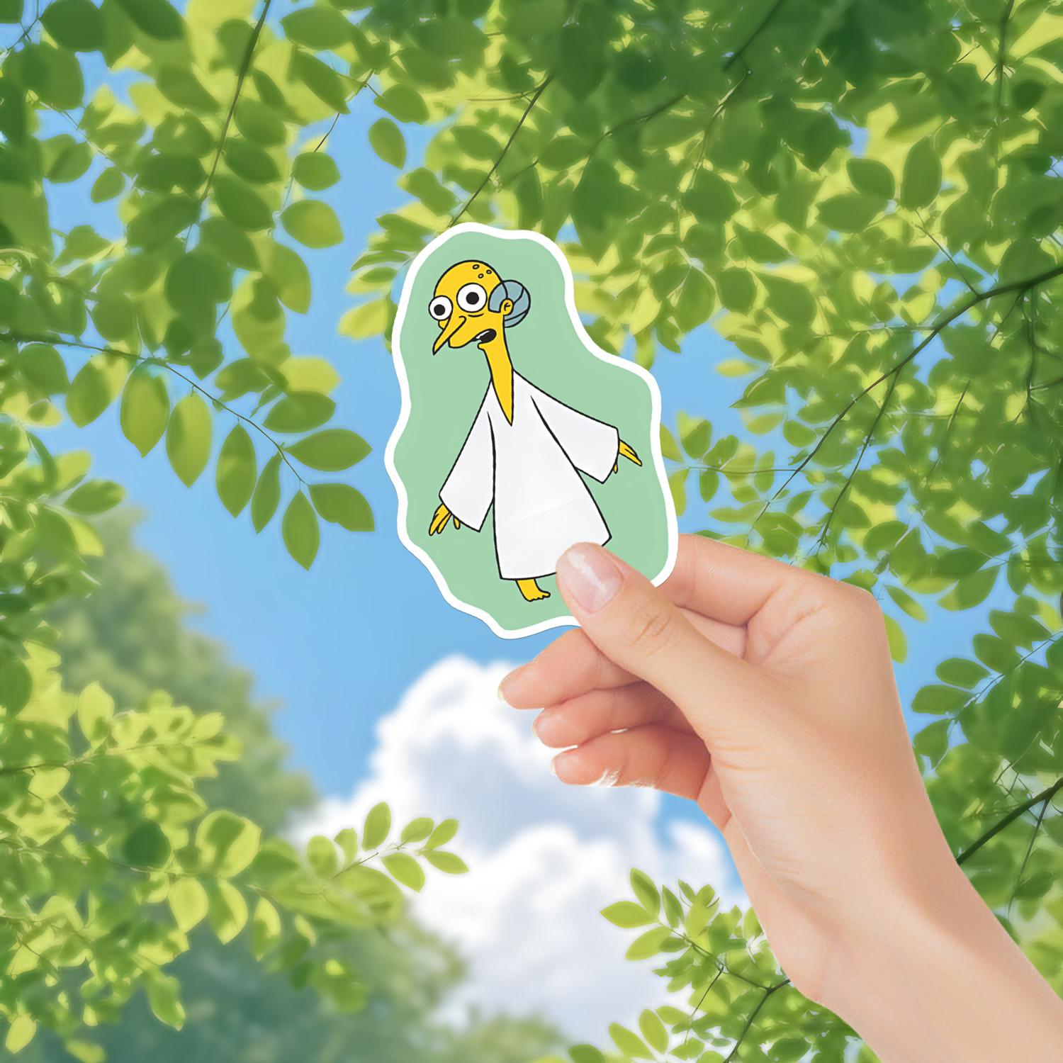 5Pcs "I Bring Love" Simpsons Waterproof Vinyl Sticker, Self-Adhesive Decal, Suitable For Water Bottles, Laptops, Cars, Tablets, Ideal For Humor Fans, Cartoon Meme Lovers And Nostalgic TV Enthusiasts