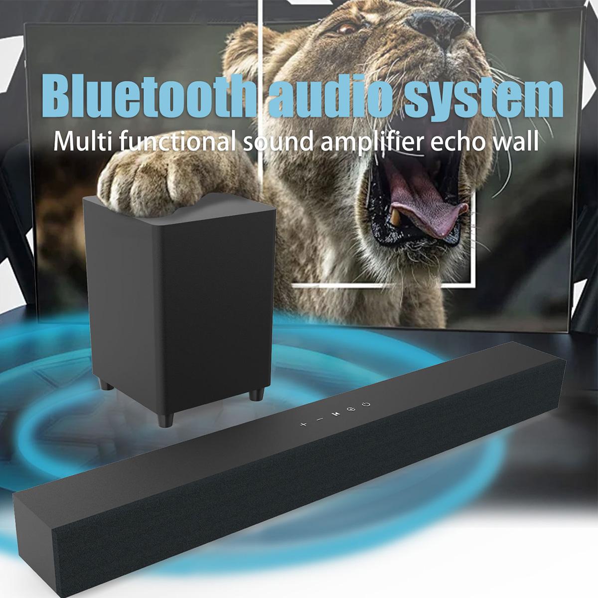 TV Soundbar With Subwoofer Heavy Bass Computer Sound bar Speaker Wireless Home Theater Bluetooth Speaker Black