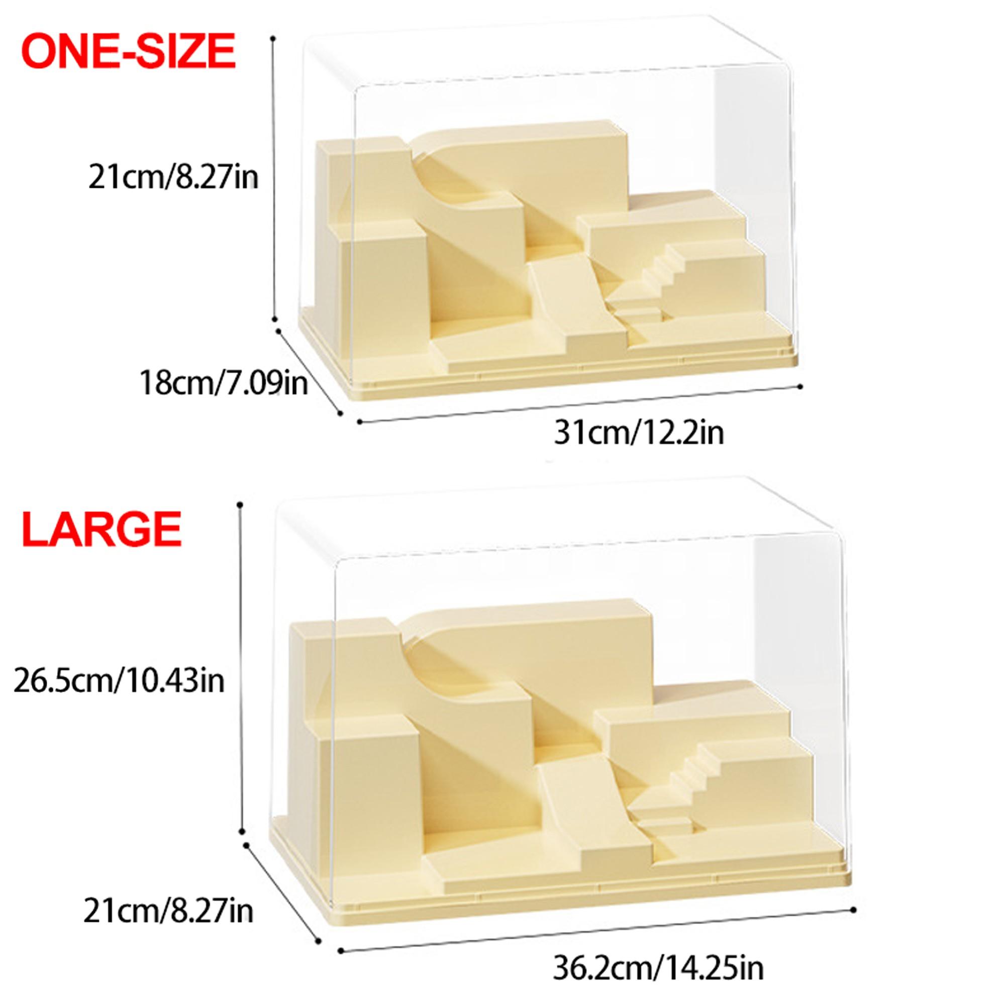 Figure Doll Storage Display Case, Dustproof and Moisture-Proof, 3D Structure, Suitable for LABUBU, Skullpanda, DIMOO, HIRONO, MOLLY Collectibles, Desktop Storage Box