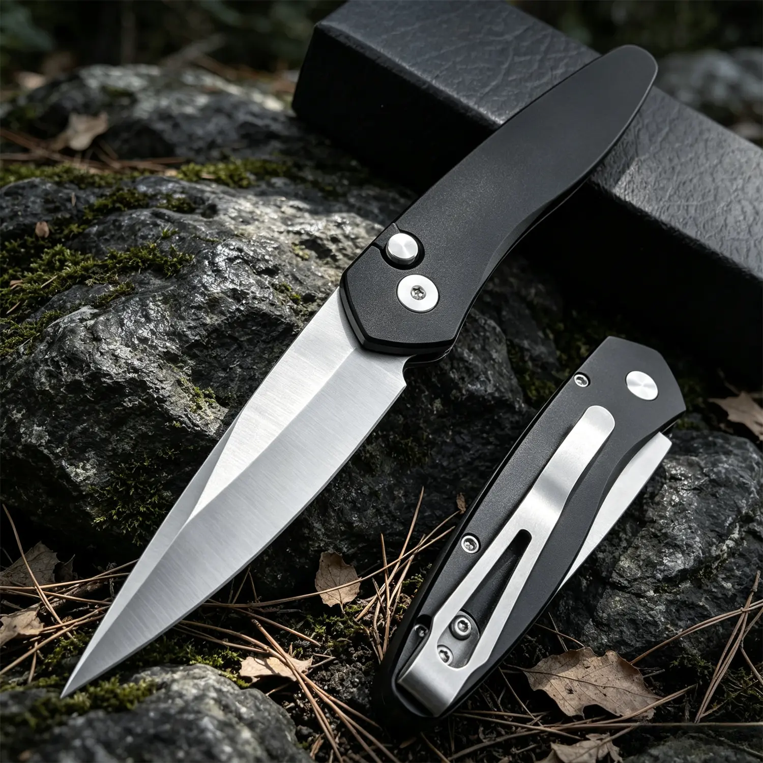Outdoor Folding Knife with 6.89-Inch D2 Clip Point Blade, Black Aviation Aluminum Handle, and Pocket Clip – Versatile EDC for Everyday Adventures
